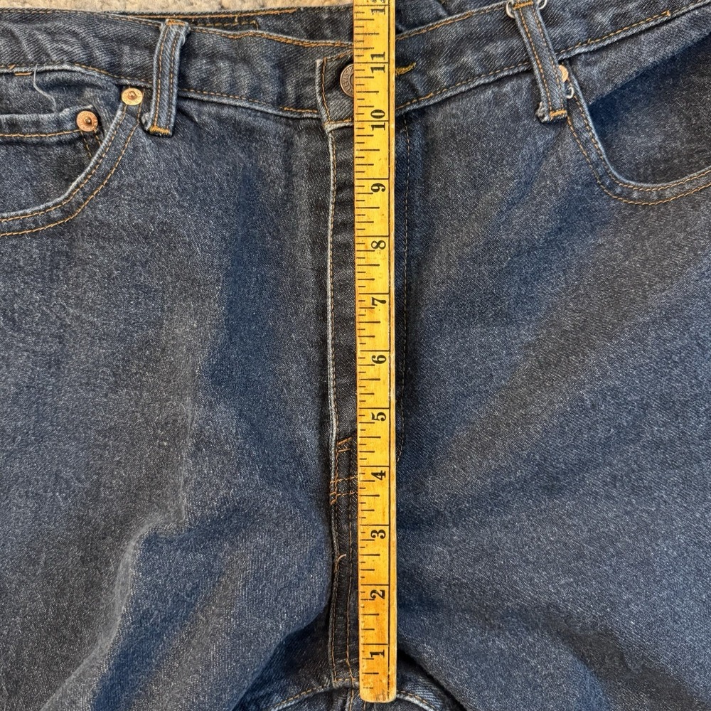 Vintage 90s Levi's 505 Straight Denim Jeans Dark‎ Wash Size 33W 30L Short - Picture 11 of 13